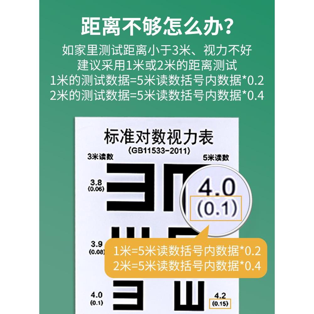 视力医院试表贴纸视力表眼科可爱对数医用图表测试试图图形版儿童 - 图1