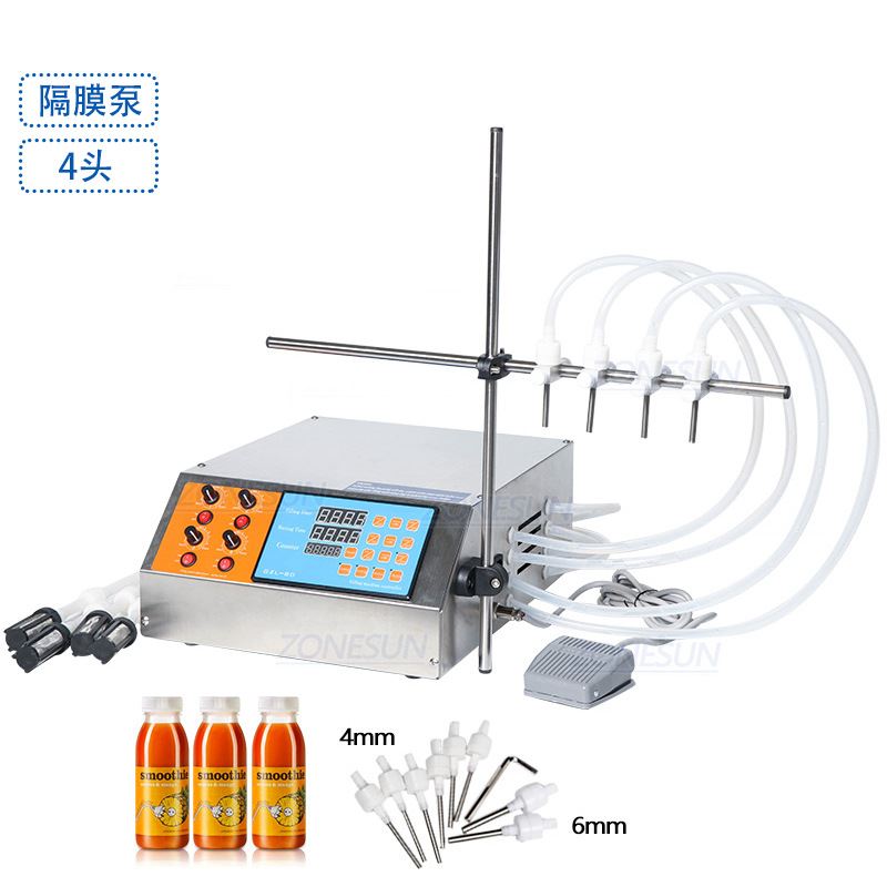 急速发货小型电动液体灌装机2/4/6头半自动液体罐装3-4000分装机 - 图1