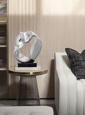 现代酒店大厅装饰艺术摆件样板房会所创意大型落地雕W塑玄关装饰