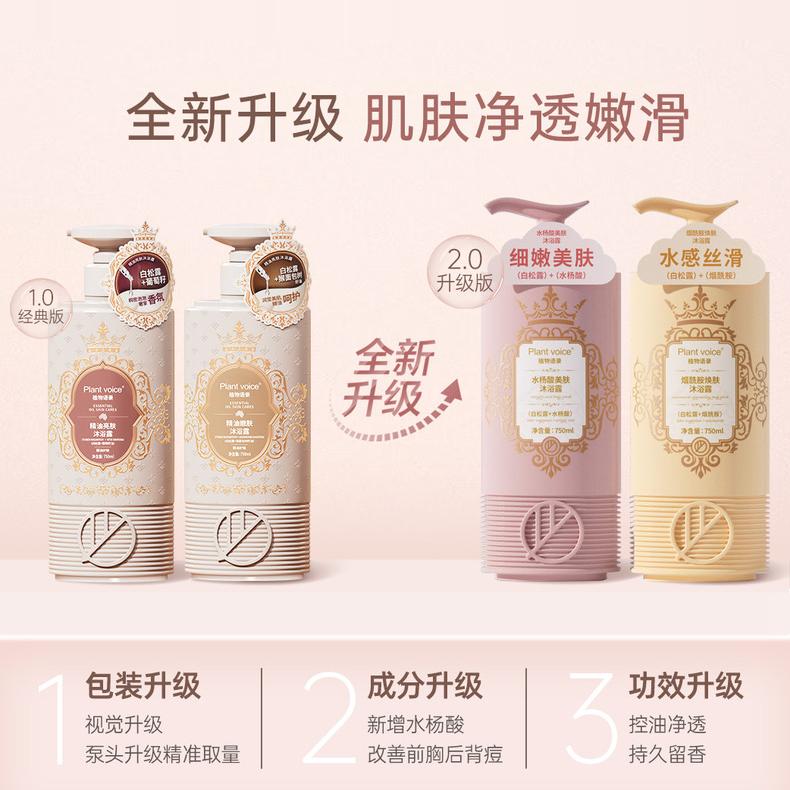 Plant voice植物语录白松露烟酰胺沐浴露乳滋润保湿补水官方正品