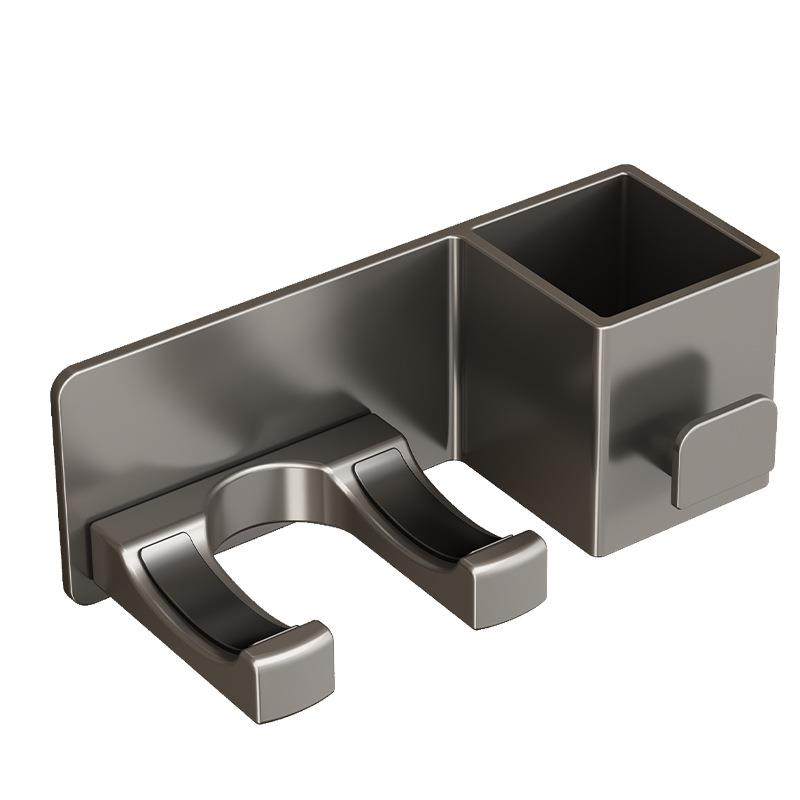 太空铝吹风机置物架多功能卫生间墙上收纳架免打孔浴室吹风机支架,淘宝优惠券,粉丝福利购,淘宝优惠卷