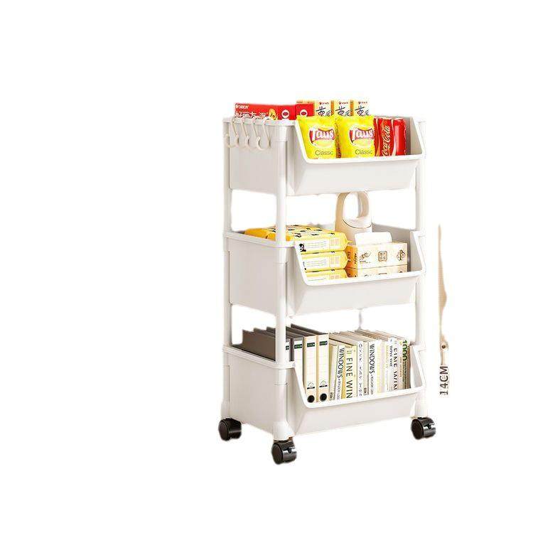 小推车置物架家用零食落地多层客厅收纳书架移动厨房果蔬菜篮架子,淘宝优惠券,粉丝福利购,淘宝优惠卷