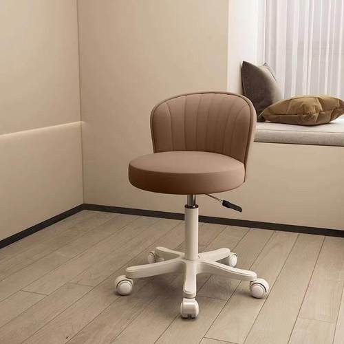 美容美发凳子滑轮美容院专用大工凳圆凳理发店发廊美甲升降旋转椅 - 图1