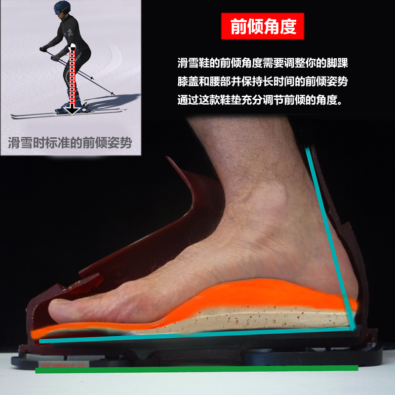『雪动力』滑雪鞋专用鞋垫单双板鞋通用保暖吸汗减震足弓支撑加厚-图1