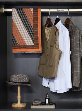 轻奢衣帽间饰品摆件橙色主题全屋定制展厅衣柜摆件样板间软装饰品