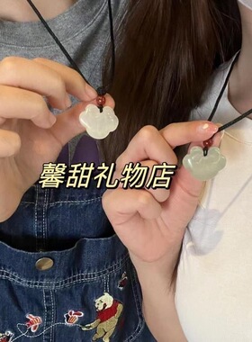 闺蜜项链平安扣项链女ins学生小众设计手工编织绳情侣吊坠可水洗