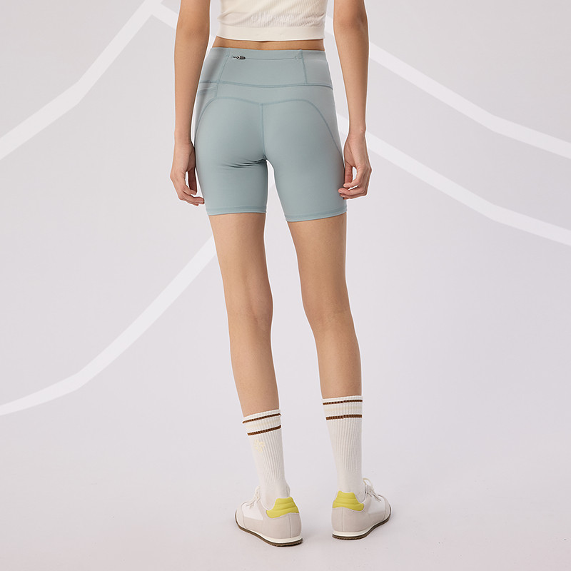 ellesse小贝壳速干短裤女秋高腰收腹瑜伽健身打底内搭外穿骑行裤,淘宝优惠券,粉丝福利购,淘宝优惠卷