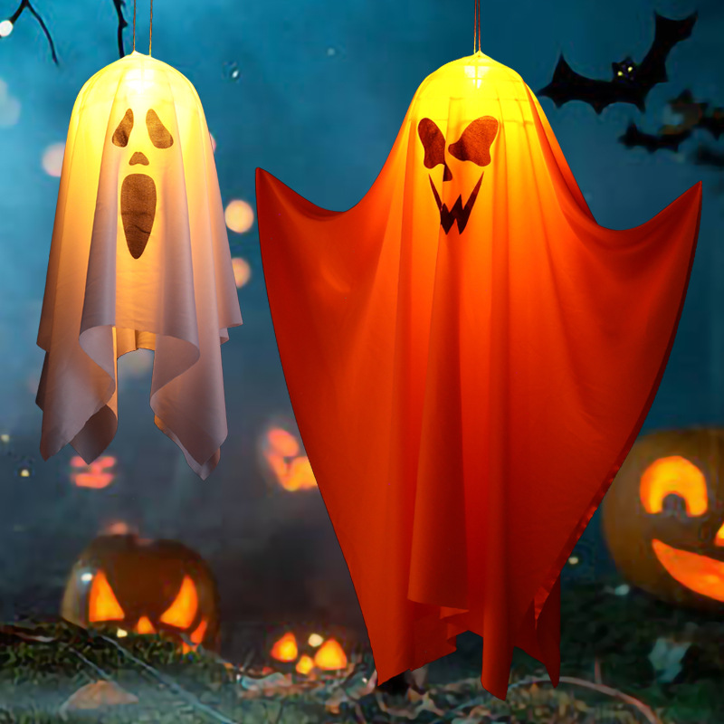 推荐2ps Halloween scene props horror ghost LED lights lamps - 图1