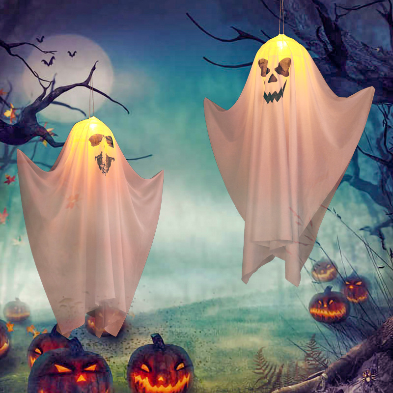 推荐2ps Halloween scene props horror ghost LED lights lamps - 图2