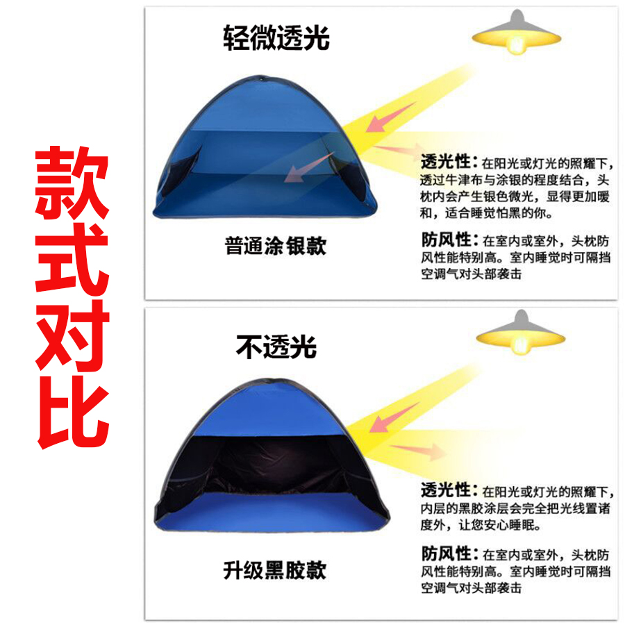 睡眠头部小帐篷头枕室内遮光遮阳防晒安心挡风神器防空调直吹头罩 - 图2