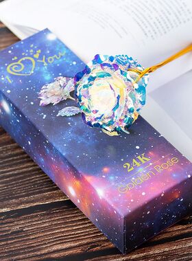 热销金玫瑰 24K金箔玫瑰花铂金玫瑰花束教师节送老师老婆女友生日