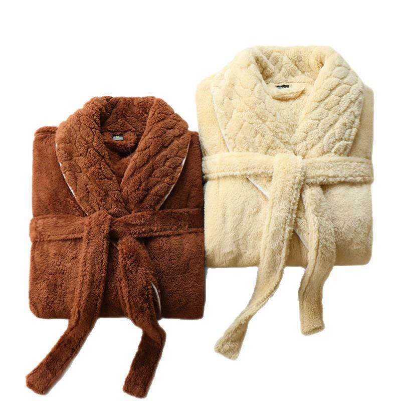 秋冬季双面加绒珊瑚绒情侣睡袍男士加肥加大码浴袍睡衣女加厚长款,淘宝优惠券,粉丝福利购,淘宝优惠卷