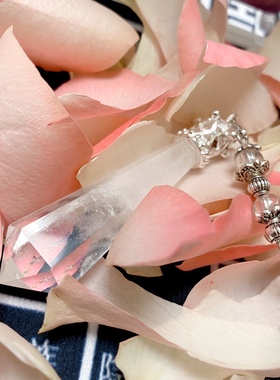 灵摆水晶鱼籽铺天然白吊坠小众手作圣莲白雪姬新手学生款送替换绳