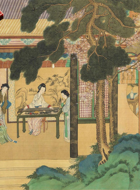 仇英百美图名家国画装饰艺术微