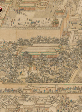 清徐扬京师生春诗意图清代宫庭画