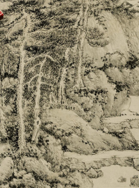 元代王蒙夏日山居图名家国画真迹
