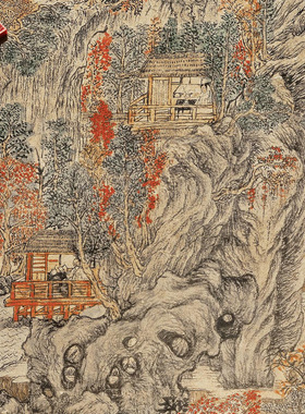 元代王蒙具区林屋图名家国画真迹