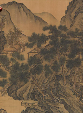 荆浩五代梁图名家国画真迹复制品