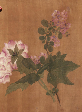 元代王渊杂花图名家国画真迹复制