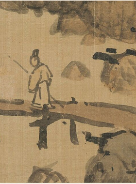 蓝瑛楚山秋霁图复古书画山水挂