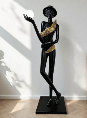 2026新款人形雕塑落地灯酒店大堂售楼处舞蹈女神中山艺术客厅摆件