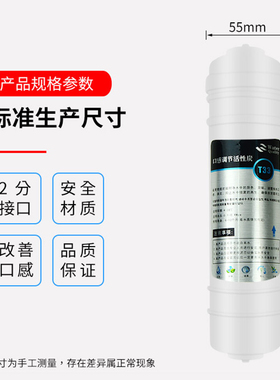 净水器小T33后置活性炭滤芯t33一体快接颗粒碳滤芯配件纯水机通用
