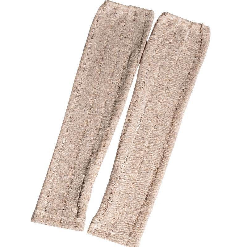 日系防晒手套美拉德宽松冰袖针织冰丝袖套女夏季镂空搭配亚麻棉麻,淘宝优惠券,粉丝福利购,淘宝优惠卷