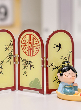 创意可爱唐仕女香插香托摆件家用