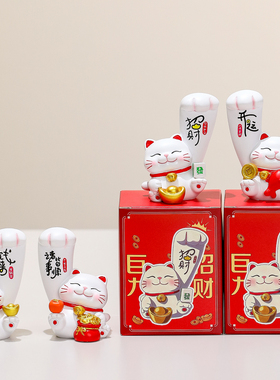 治愈系可爱巨力招财猫摆件家居客厅桌面小摆设办公室好物装饰礼品