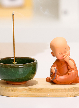 慧悟和尚香炉摆件琴棋书画装饰品