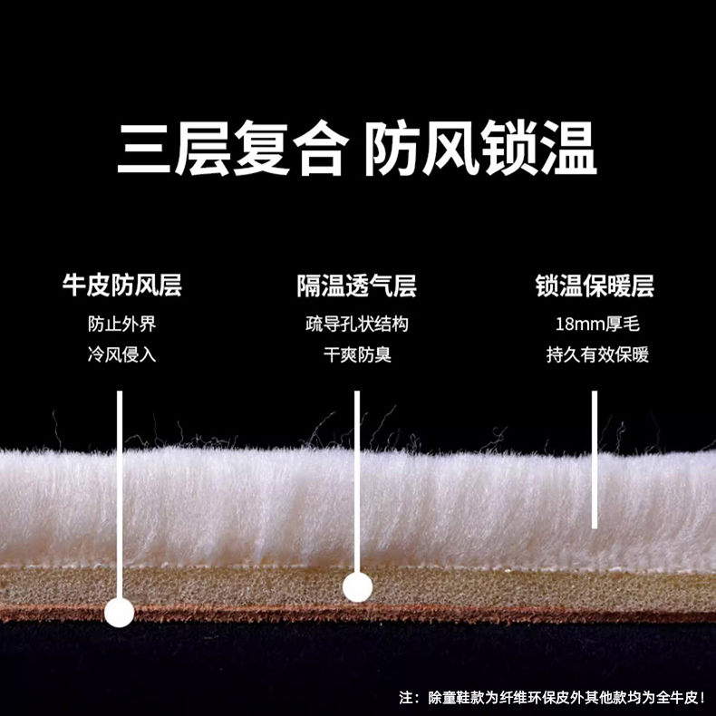 東吉斯集团 抗寒神器澳洲雪地靴系列【全牛皮/羊皮毛一体可选】