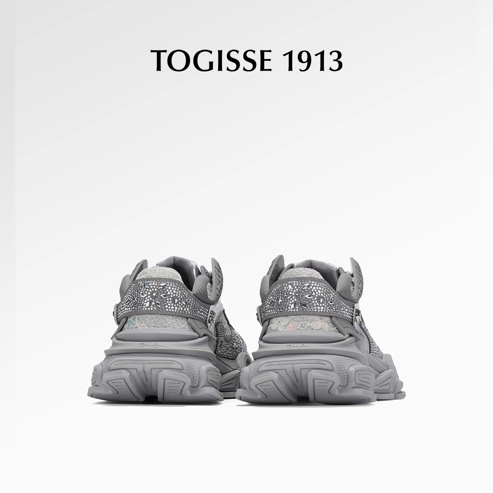 TOGISSE【星海人鱼】厚底老爹鞋银色运动休闲鞋【专柜调货3周发】 - 图0