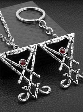 影视周边邪恶力量路西法魔符印记标志Lucifersigil吊坠项链