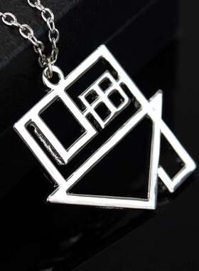欧美流行饰品摇滚乐队TheNeighborhood镂空房子标志吊坠项链