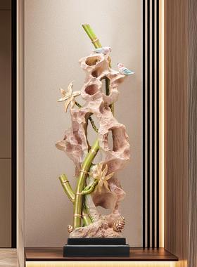 太湖石时来运转摆件乔迁轻奢高档客厅玄关电视柜壁龛装饰品落地大