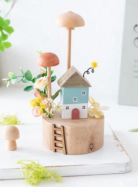 阿楹 可爱微景观装饰多巴胺 幼儿园儿童房卧室架电视柜橱窗小摆件