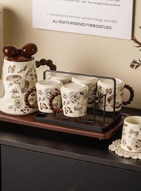 覆古陶瓷杯具套装乔迁新居礼物高档客厅摆件结婚送礼实用家居饰品