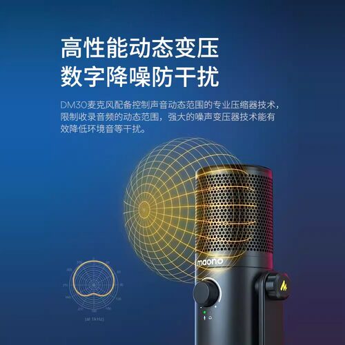 maono闪克DM30电脑游戏麦克风电竞专用台式主播电脑语音降噪话筒 - 图0