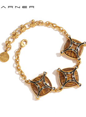 中古猫眼石手链女高级感原创设计