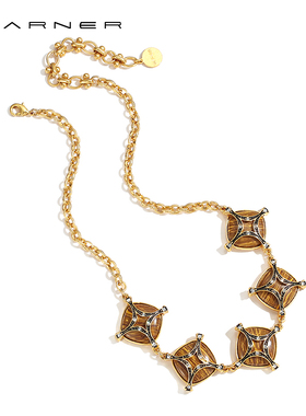 小众设计猫眼石锁骨链