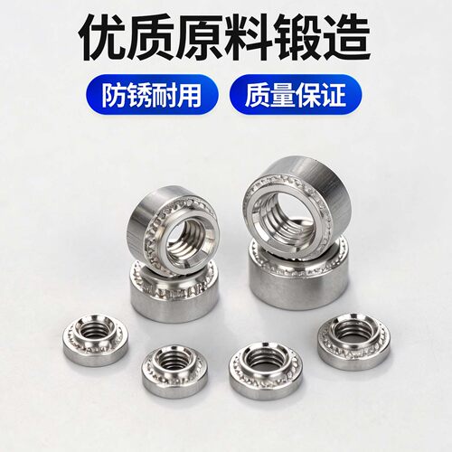 铝制压铆螺母钣金冲压螺帽铆钉CLA-M2M2.5M3M4M5M6M8M10英制螺母 - 图0
