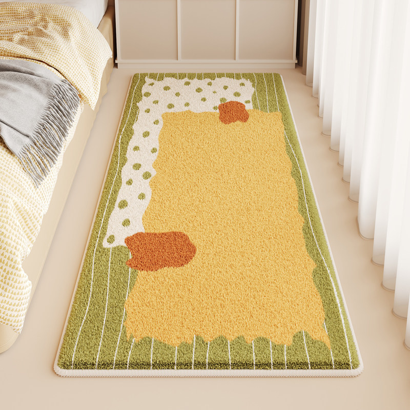 Simple bedroom bedside carpet, high-end thickened master bedroom loop pile floor mat, child room, children's bedside blanket