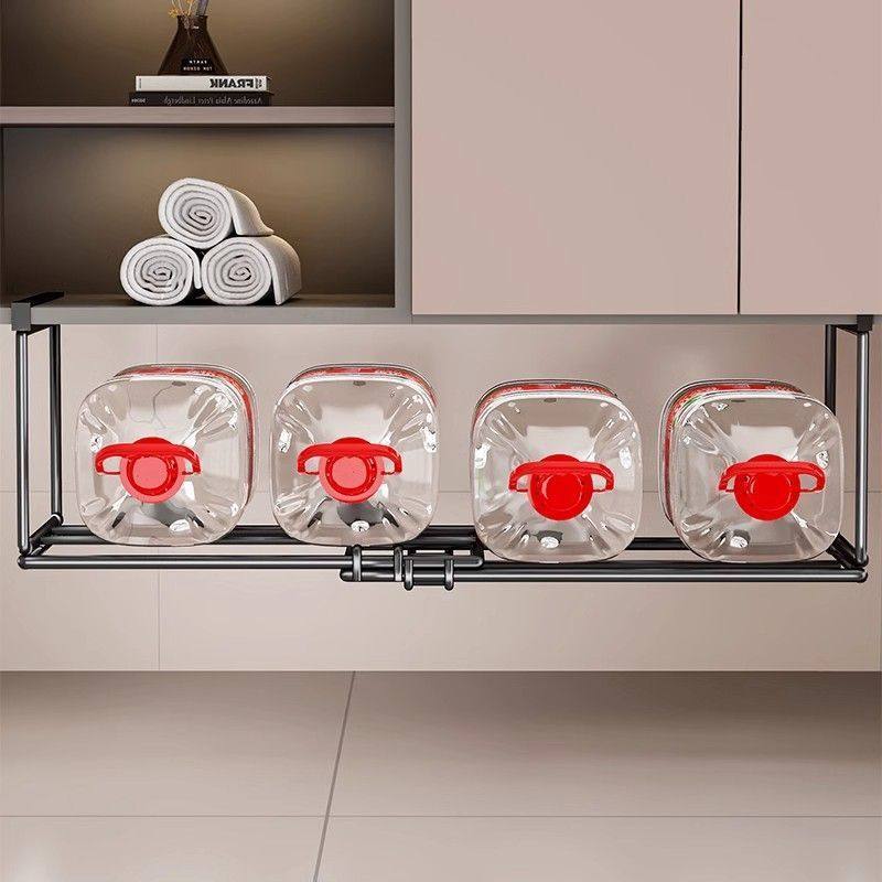 卫生间置物架柜下洗脸盆收纳架浴室免打孔悬挂式可伸缩脸盆架铁艺,淘宝优惠券,粉丝福利购,淘宝优惠卷