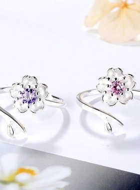 八重神子雷电将军印象戒指 二次元cos花朵甜美饰品送闺蜜