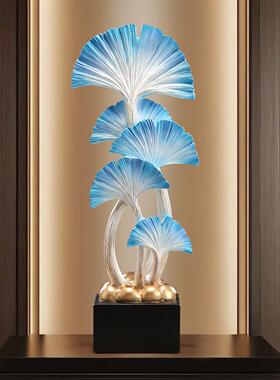 现代轻银叶装饰大摆件家居客大业有成玄奢关入户厅高级感工艺礼品