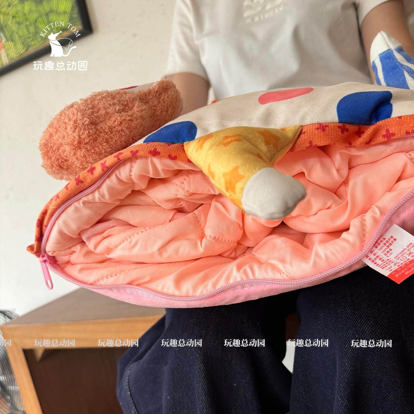 小丑枕波点午抱枕被子两用办靠公室休神csmt-29器空调毯子二合一,淘宝优惠券,粉丝福利购,淘宝优惠卷