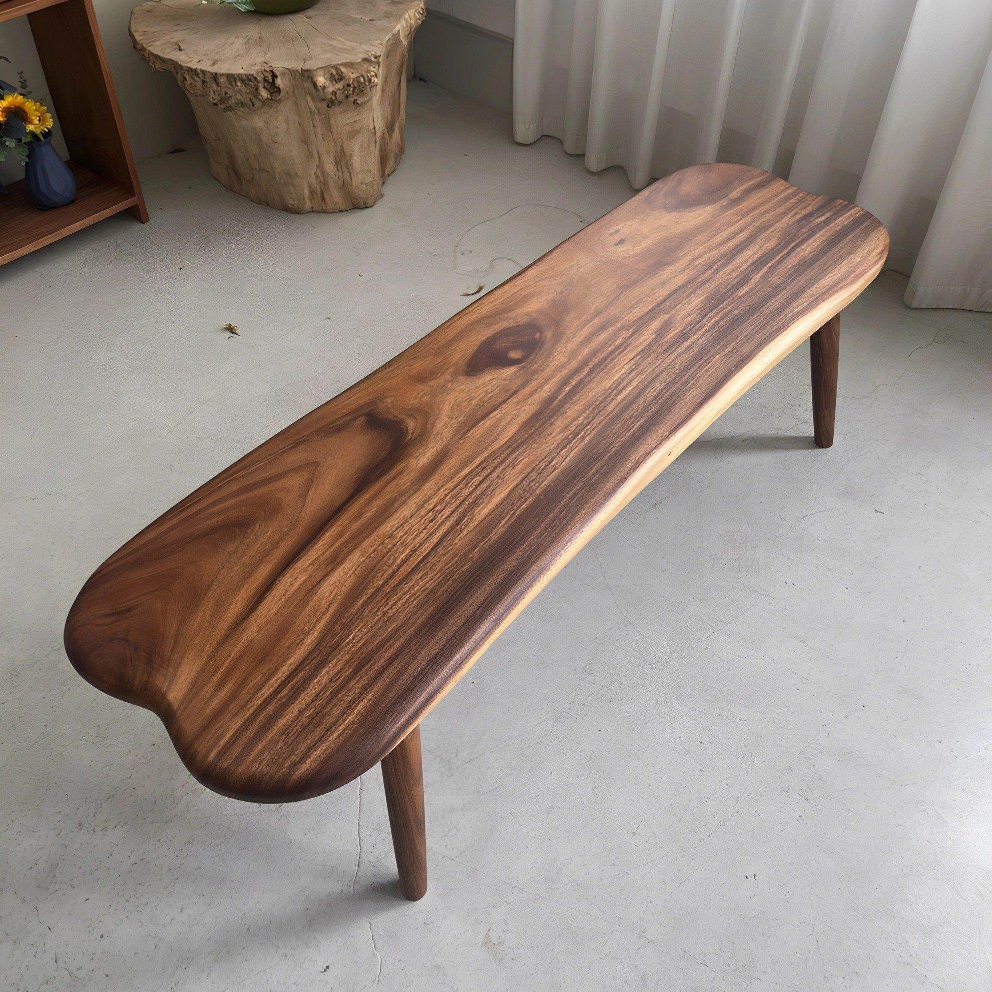 实原胡石桃木大板桌木鹅卵桌造木星兄简约现代诧寂风阳台小茶桌原,淘宝优惠券,粉丝福利购,淘宝优惠卷