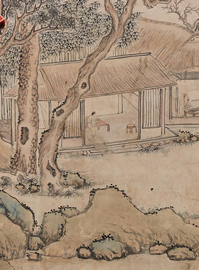 明文徵明燕山春色图山水画真迹微