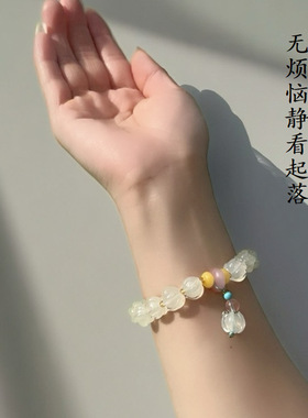 普陀山款白冰暮山紫琉璃手串