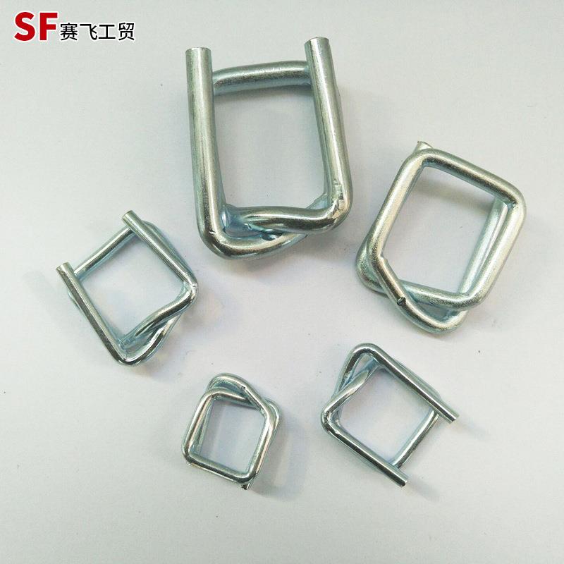 供应2550聚酯纤维打包扣25mm柔性纤维镀锌打包扣回型钢丝扣 - 图1